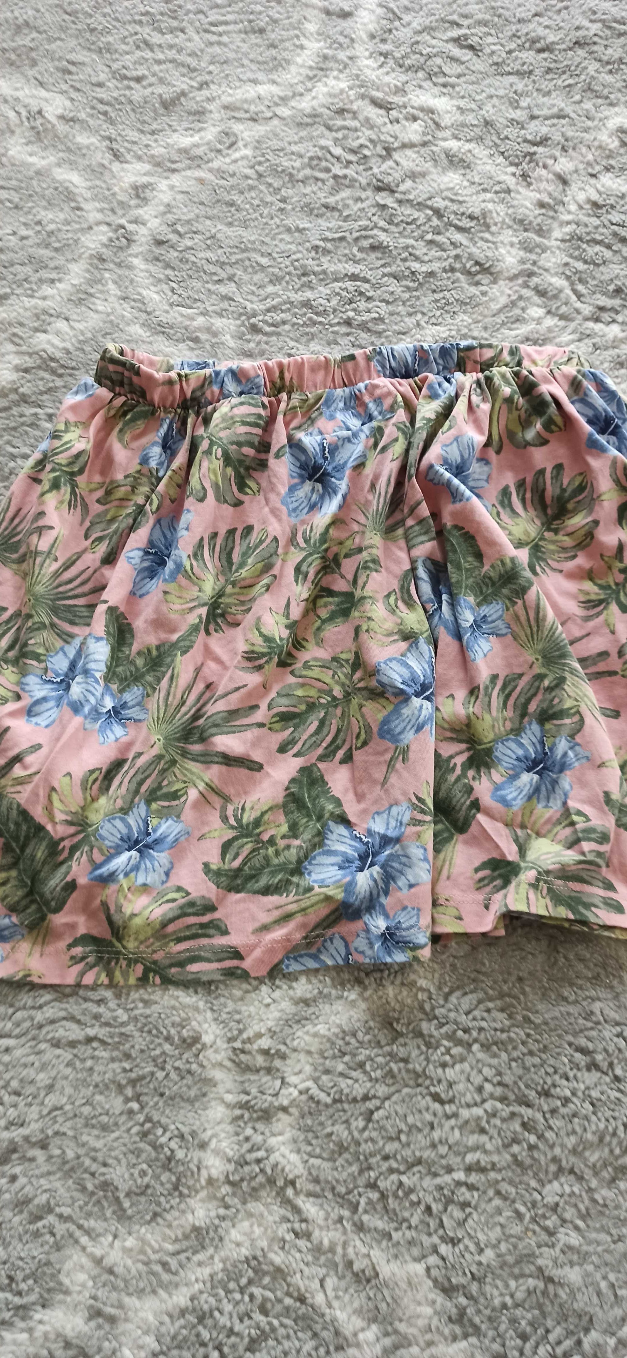 Spódnica dziewczęca letnia H&M kwiaty hawajskie