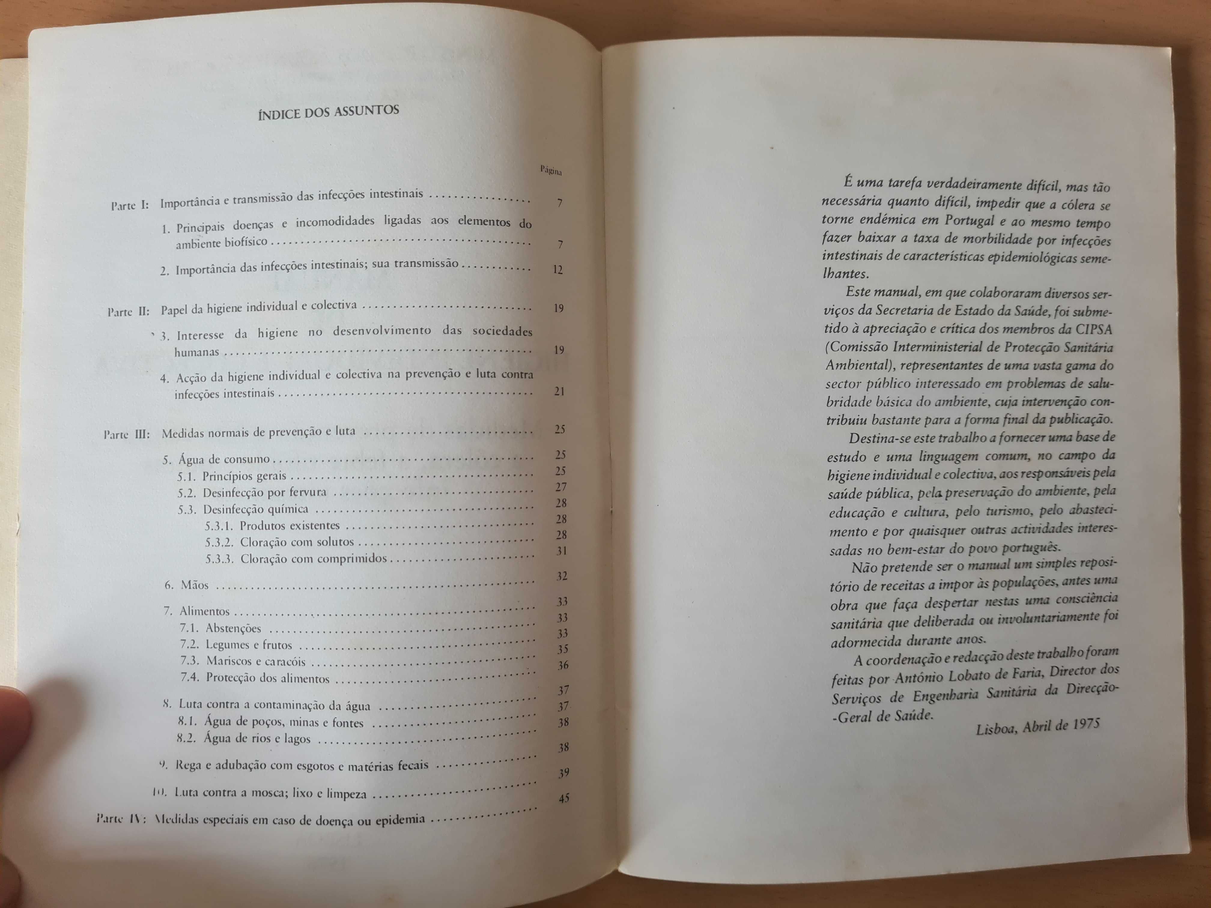 Livro "Manual de Higiene Individual e Colectiva"