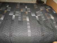 Colcha acolchoada Trace/ Antracite / 2 fronhas