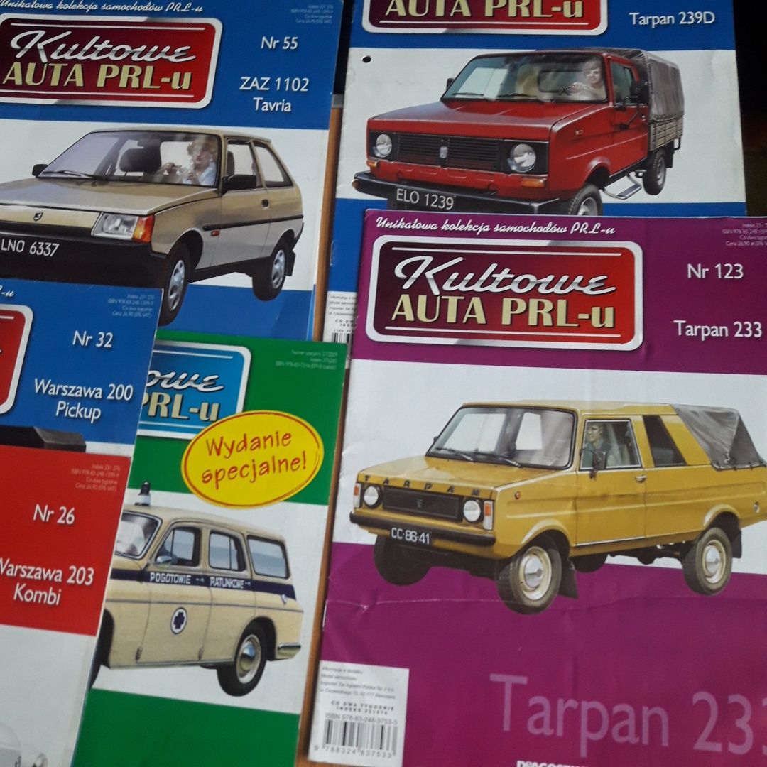Gazetki Kultowe auta PRL Deagostini 1/43 gazetki do modeli czasopisma