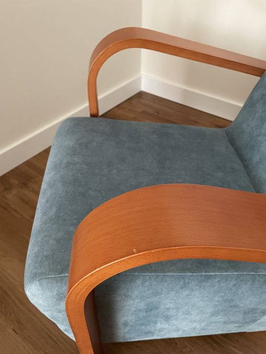 Cadeirao poltrona vinted azul