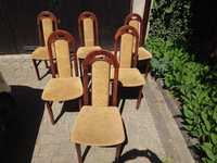 6 krzeseł tapicerowanych do stołu