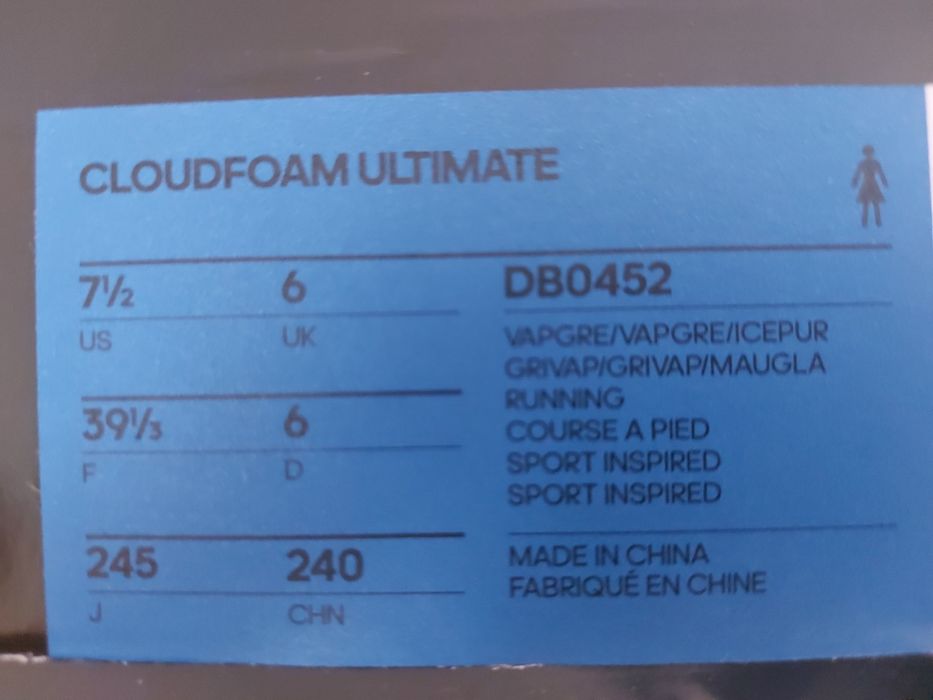 39 1/3 ADIDAS Cloudfoam Ultimate DB0452 NOWE!