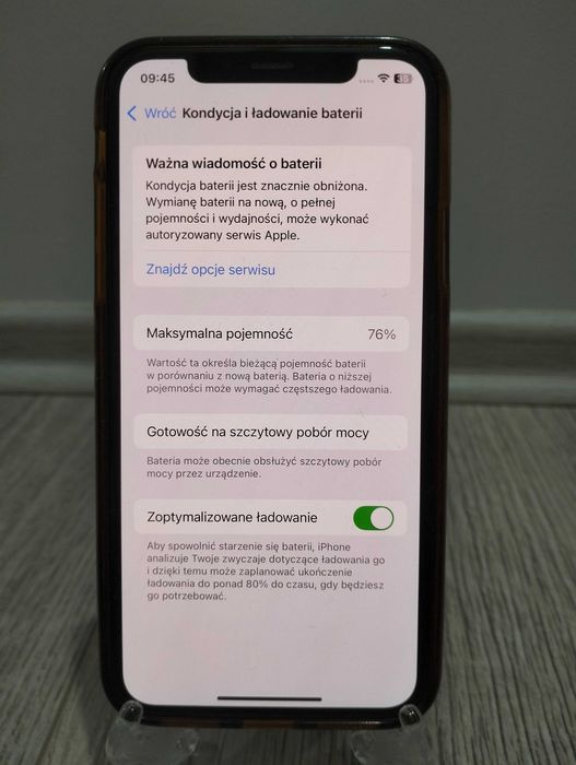 Smatfon Telefon Dotykowy IPhone XS 64 GB Bateria 76% Space Gray
