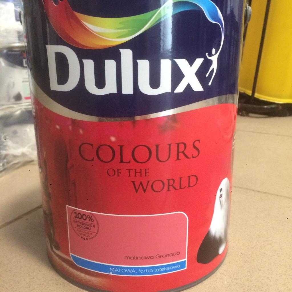 Farby DULUX Malinowa 5L lateks mat czerwona dużo sztuk