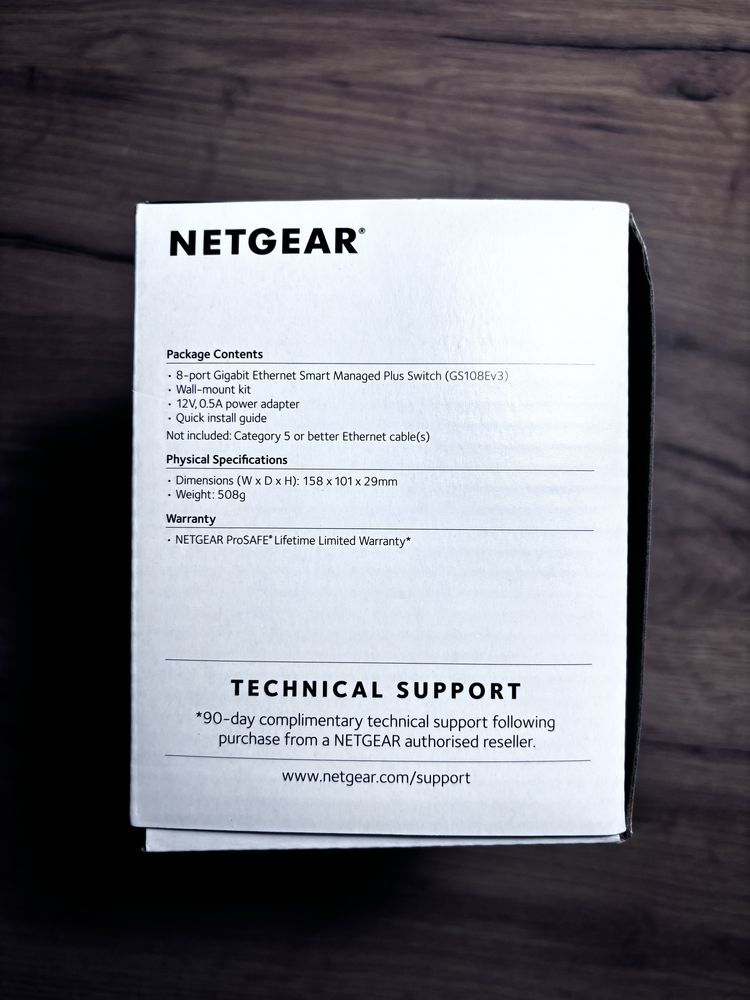 NETGEAR GS108E 8-Port Gigabit Ethernet Smart Managed Plus Switch