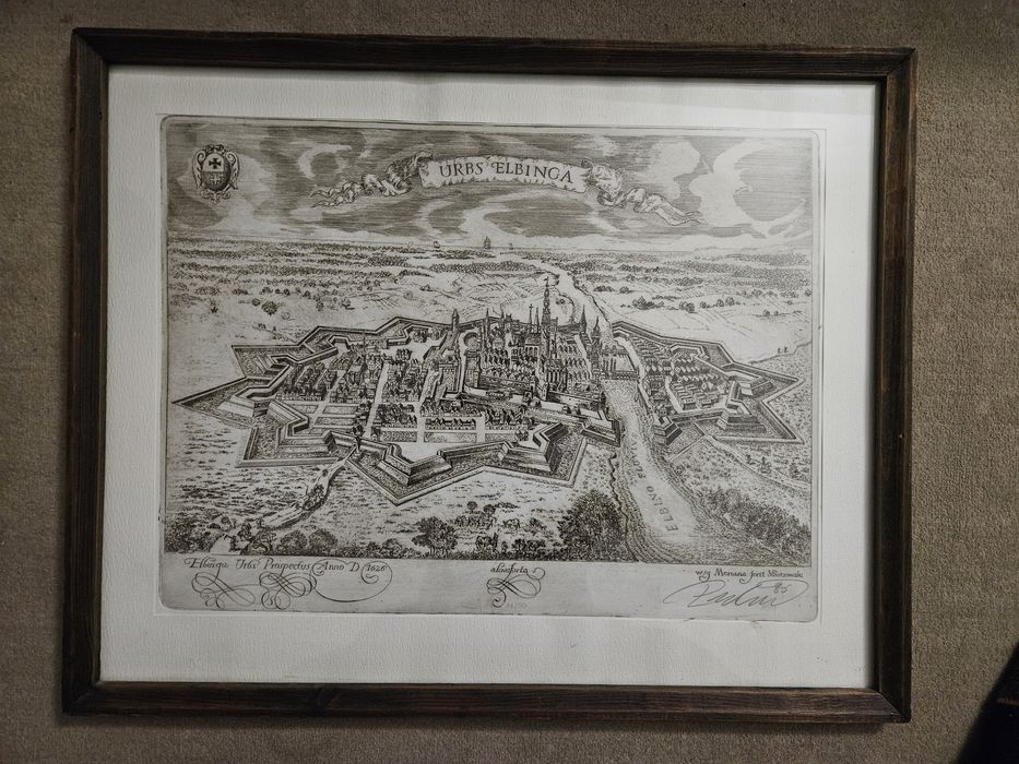 Prezent na święta unikalna rycina Elbląga !!!