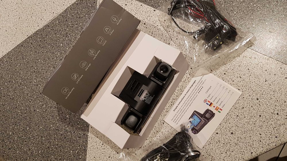 Kamera samochodowa 3x wideorejestrator przód kabina tył kamera cofania