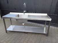 Zlewozmywak zlew stół ze zlewem 65x190cm nierdzewny gastronomiczny