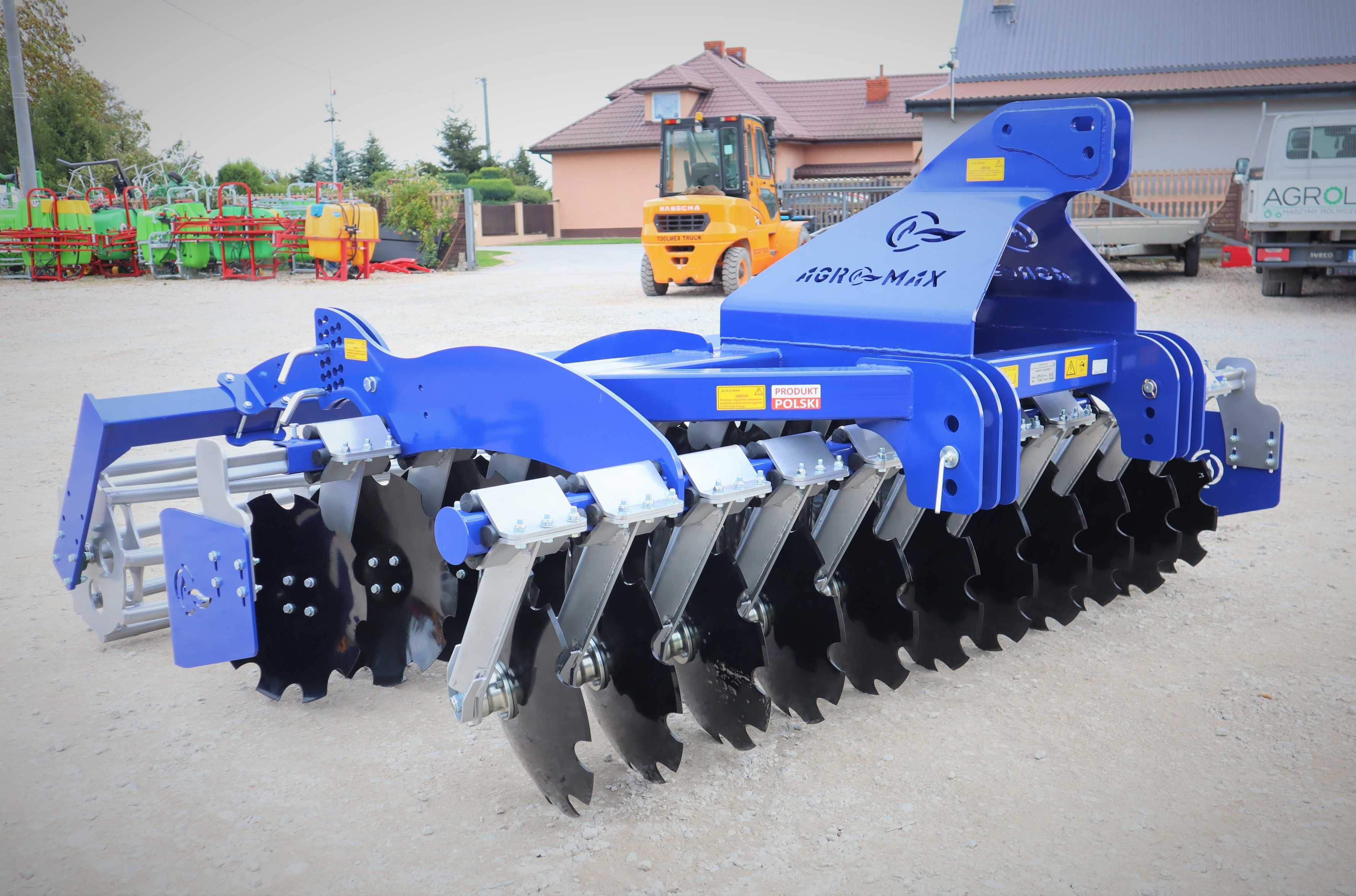 Brona talerzowa 2,7m, agregat talerzowy Agro-Max fi560; wał daszkowy