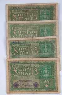 banknotów 50 marek ,  1919 , Niemcy , 4 szt.