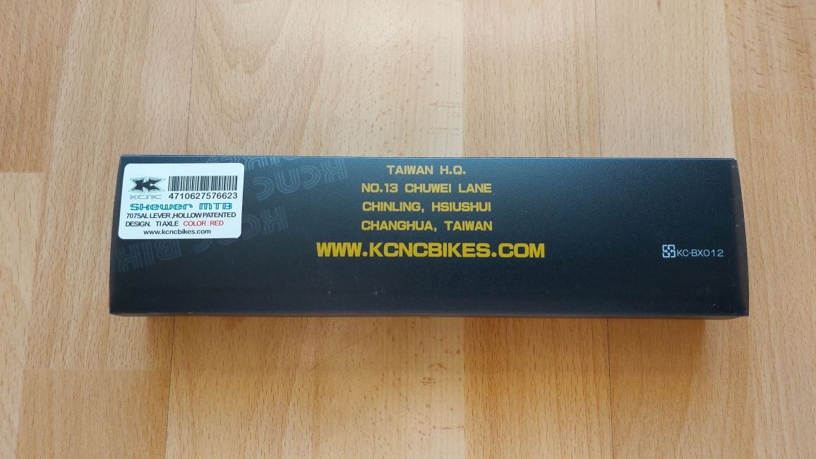 KCNC Skewer MTB Tytan Zaciski Kół oś QR RED Ti Axle 7075AL 42 gramy