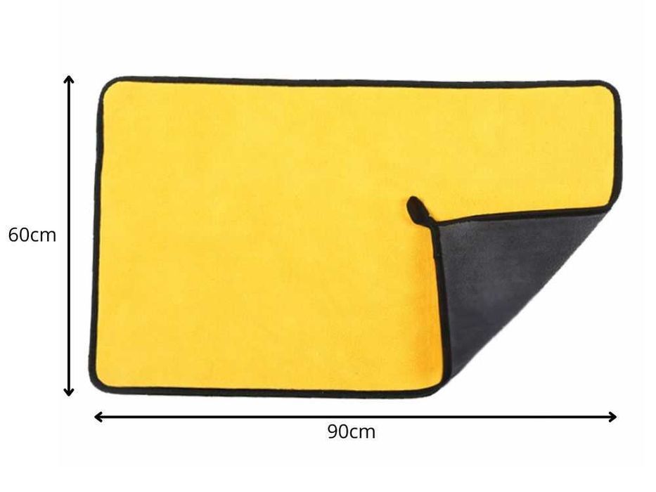 Duża ścierka z mikrofibry do samochodu szyb uniwersalna 60x90 chłonna