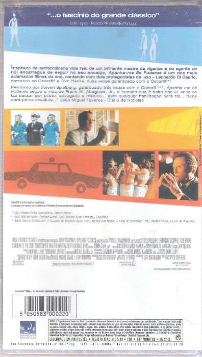 Filme VHS "Apanha-me se Puderes" Novo Original