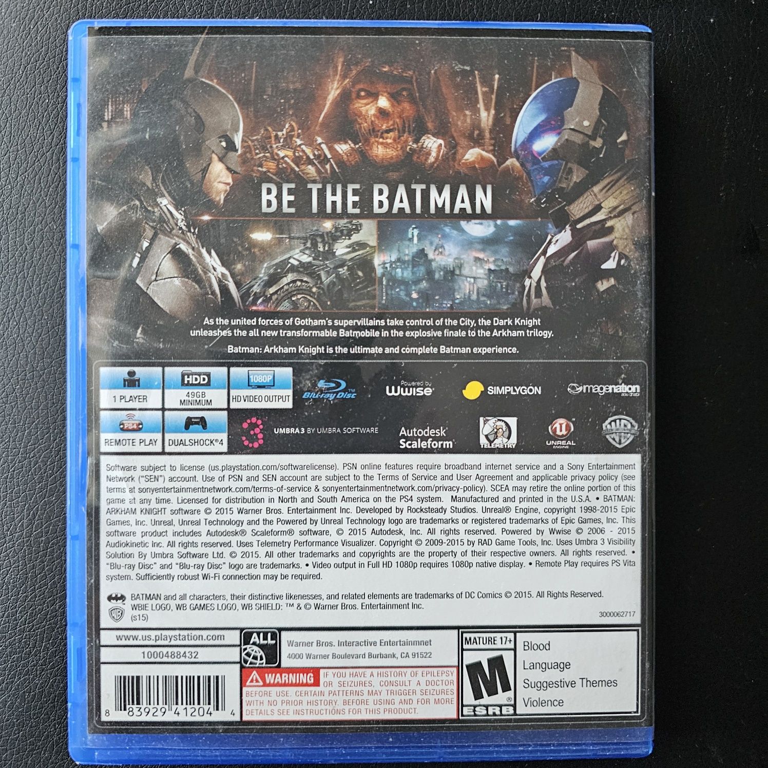 Jogo PS4 Batman Arkham Knight