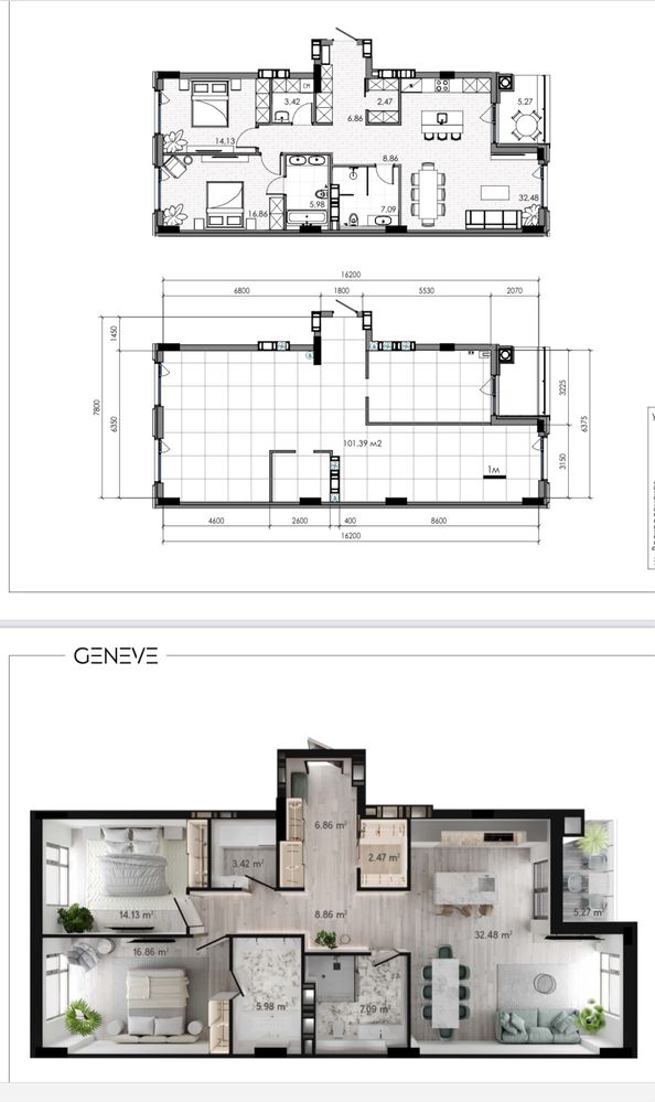 Продам ЖК Женева 3 ком квартиру, Geneve, 101м2, Цент, Короленко