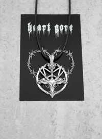 wisiorek pentagram czarny gotycki gothic alternative kozioł koza metal