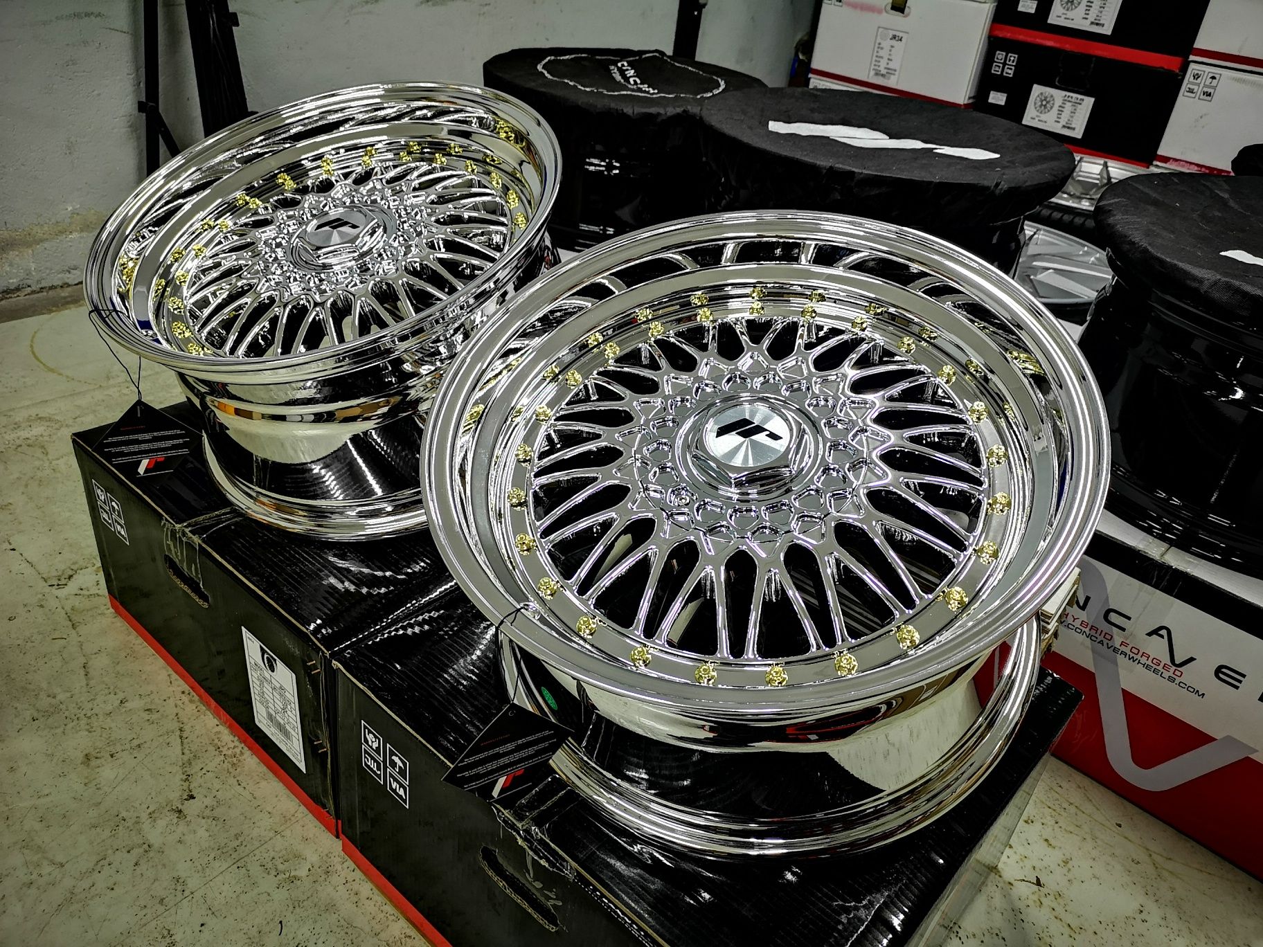 Felgi JR9 BBS RS 17" 7,5J 8,5J 10J 4x100 5x120 5x112 BMW E30 E36 Chrom