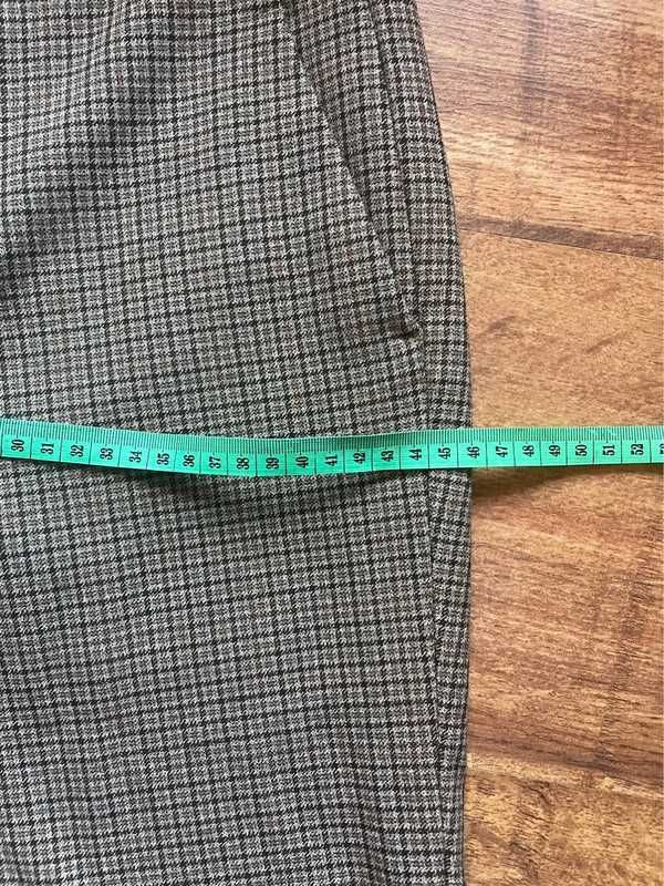 Eleganckie spodnie w małą kratę 7/8 cygaretki chinosy casual Zara 36 S