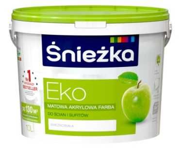 Farba Śnieżka eko biała do wewnątrz 10 litrów - zamknięte wiadro