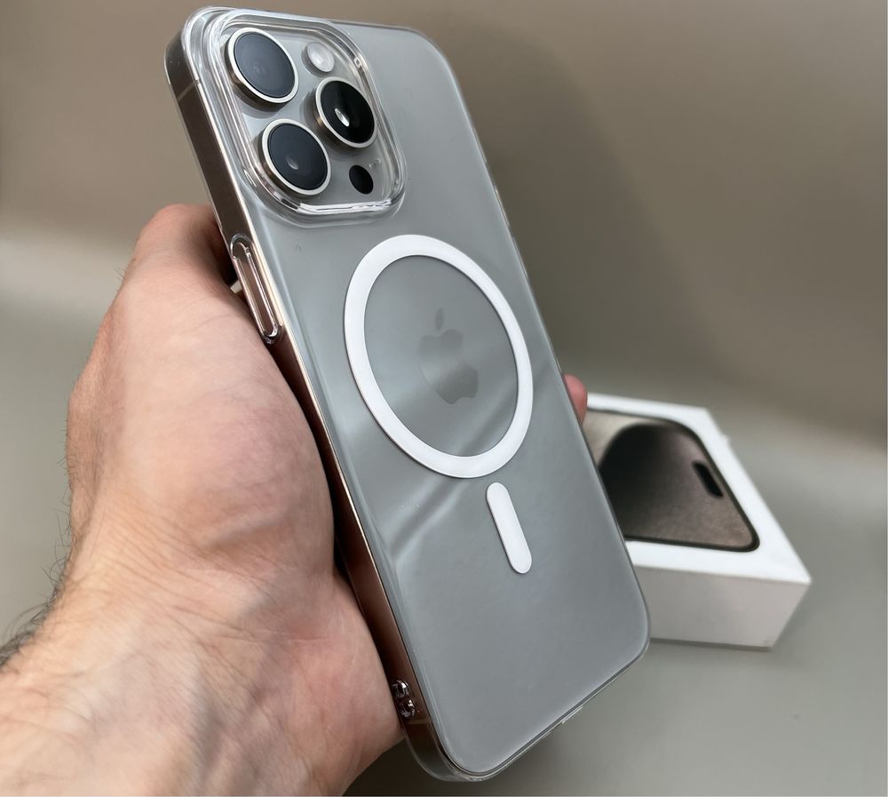 Ультратонкий чехол 15 Pro Max MagSafe, 16 Pro, 14 Pro Max, не желтеет!