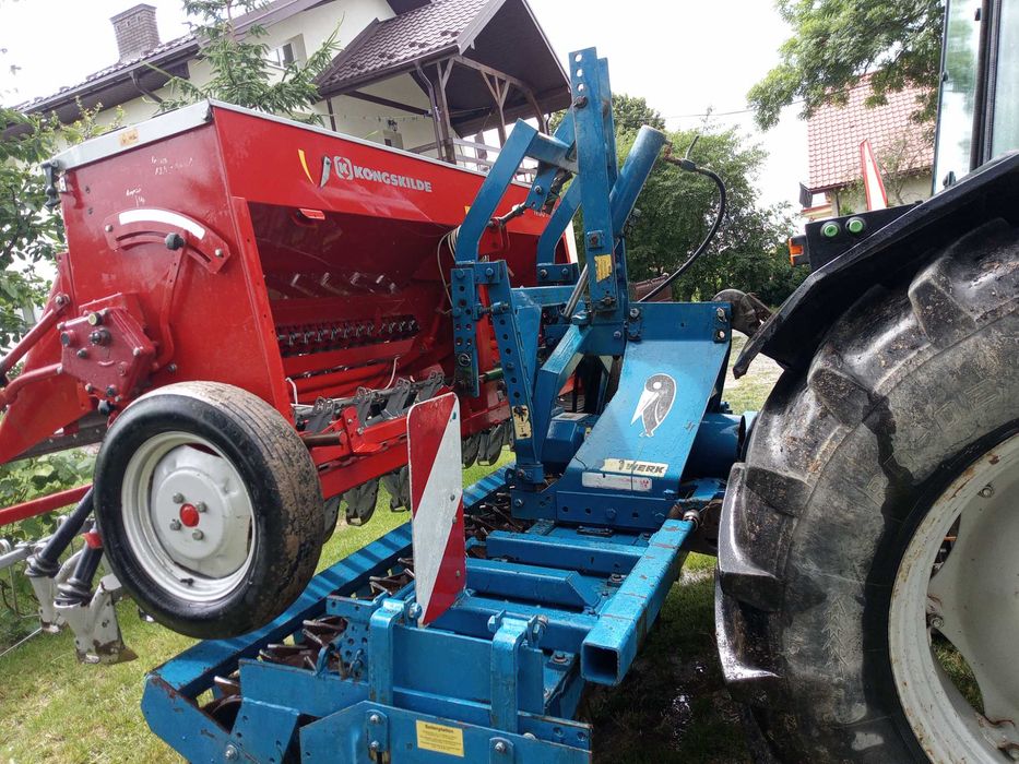 Zestaw uprawowo-siewny Kongskilde + brona wirowa Rabewerk