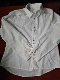 Biała koszula ze srebrnymi kropkami 146