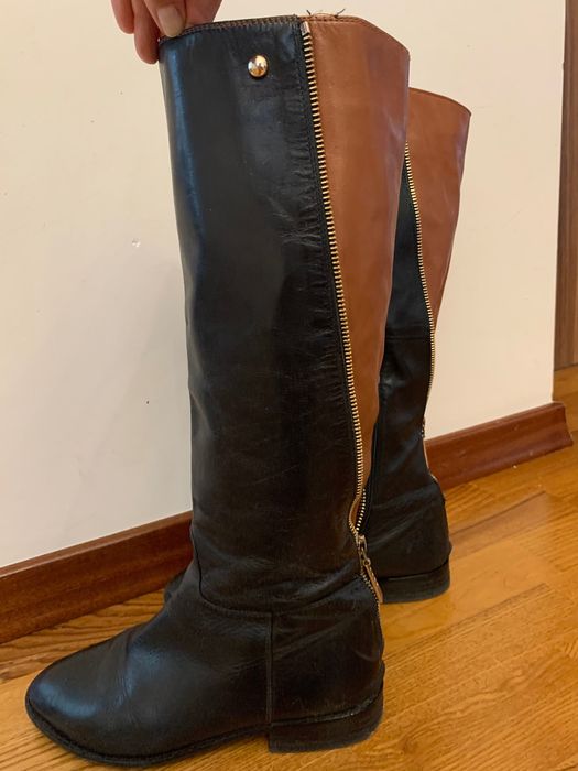 Женские сапоги черные 37 р КОЖА