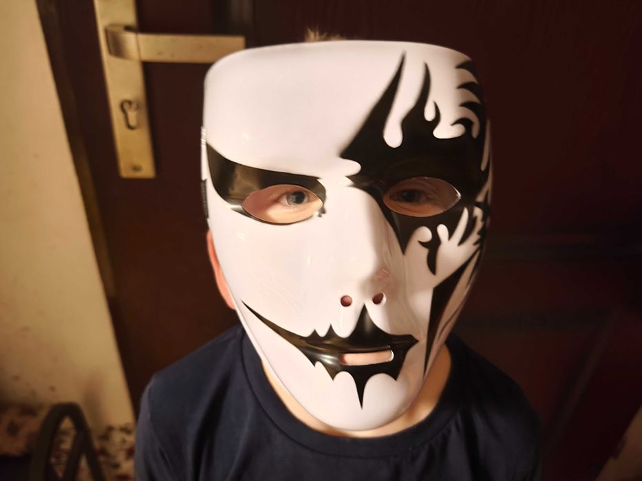 Maska Halloween-H1 17x19cm,klaun,śmieszny,psikus,zabawa,bal,impreza