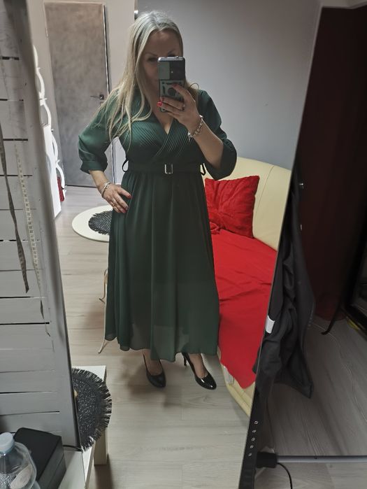 Piękna długa sukienka firmy zieleń Pisa s m l xl XXL
