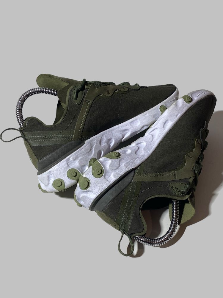 Nike React Element 55 Легкі Оригінальні Жіночі Кросівки Хакі Колір