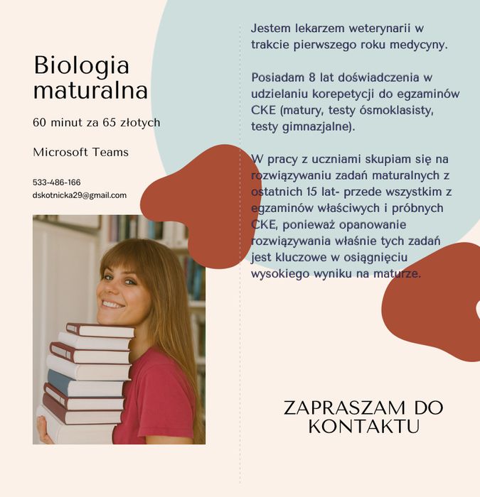 Korepetycje matura z biologii online korepetycje maturalne biologia
