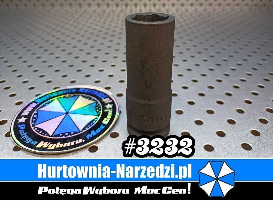 Nasadka długa Udarowa 19mm 1/2" klucz 19mm nasadka długa 19mm
