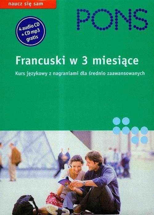 Francuski w 3 miesiące Pakiet 4 CD CD mp3 Kurs nowy