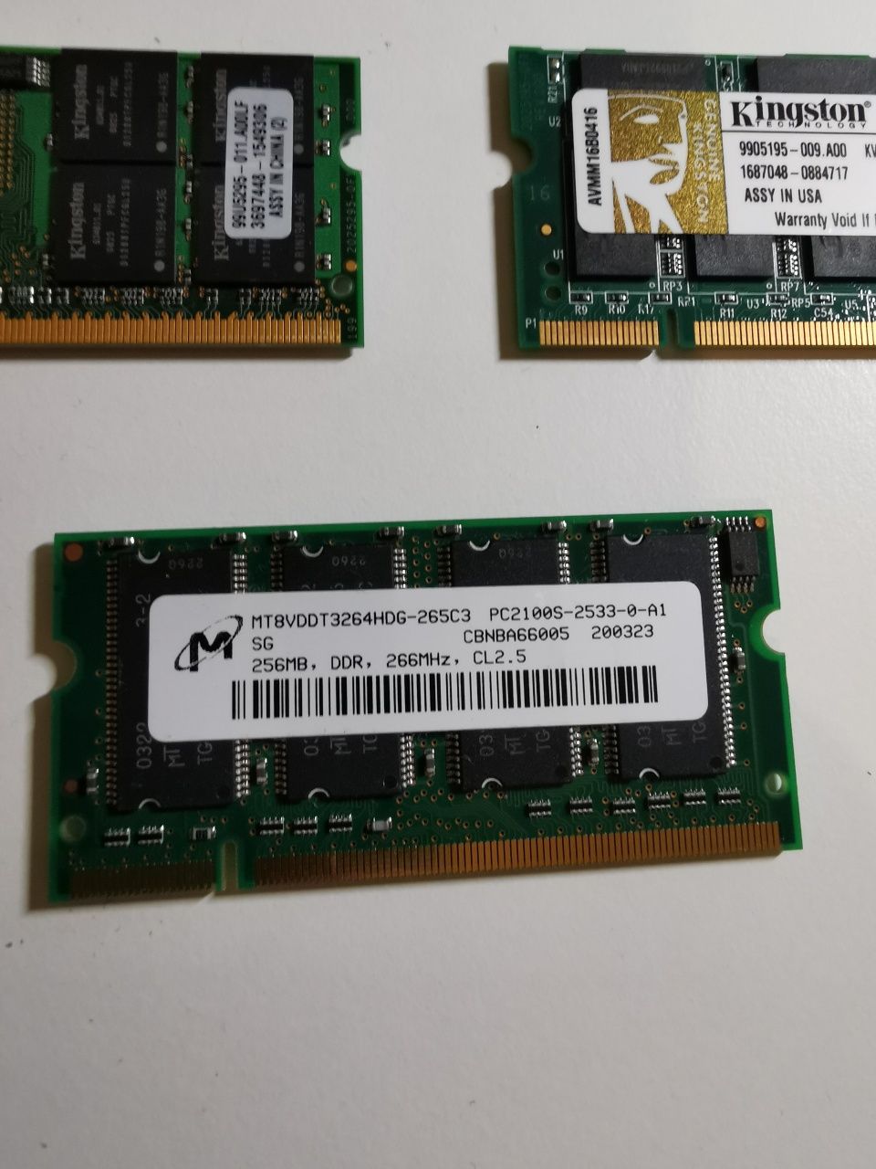 Pack de 5 memórias ram