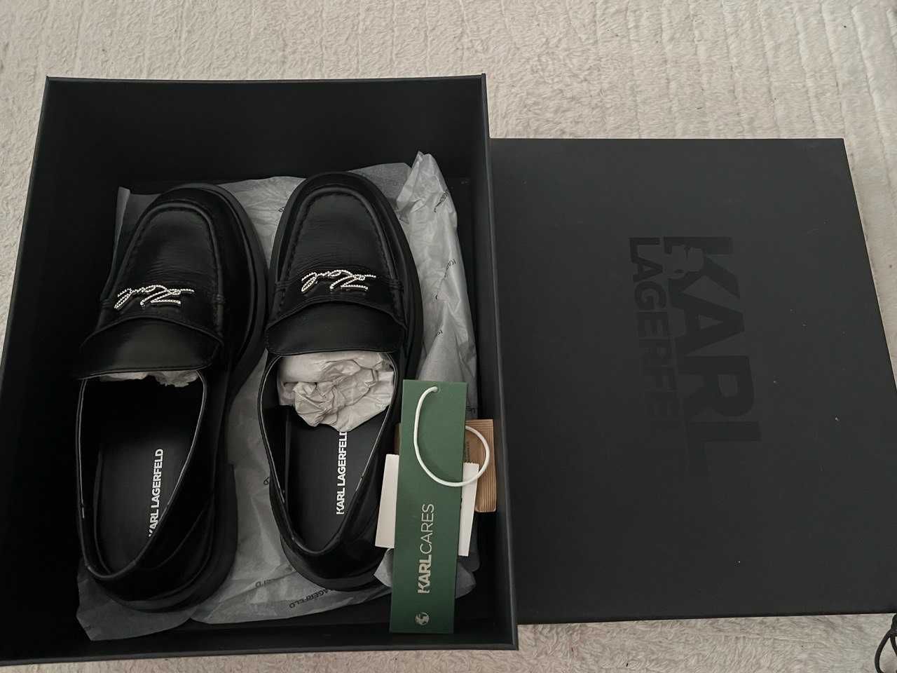 Loafersy Karl Lagerfeld Czarny
