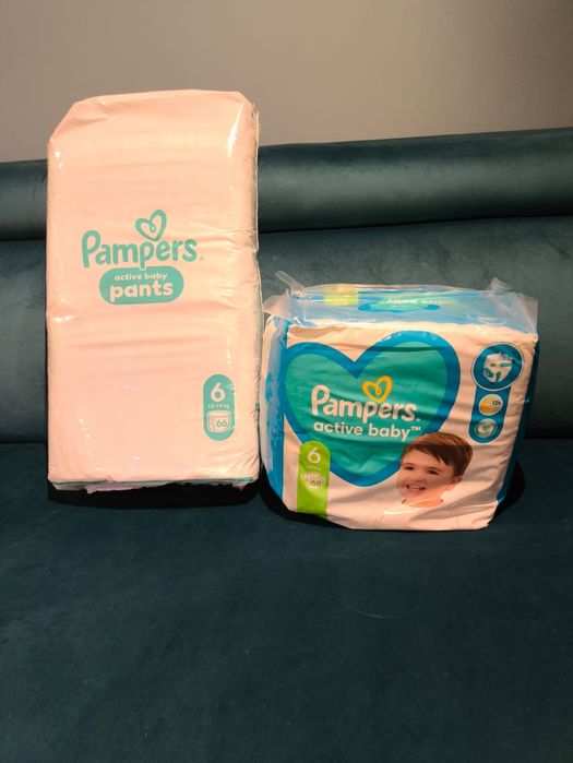 Pampersy firmy Pampers. 
Pieluchomajtki i pampersy na rzepy. 

60zł/op