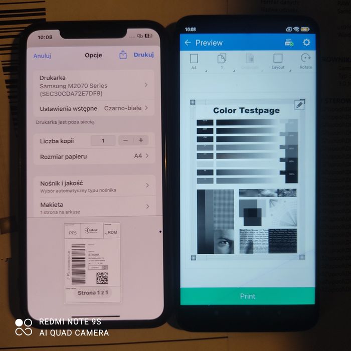 Wi-Fi 3w1 drukarka laserowa Samsung M2070W wifi iPhone Android