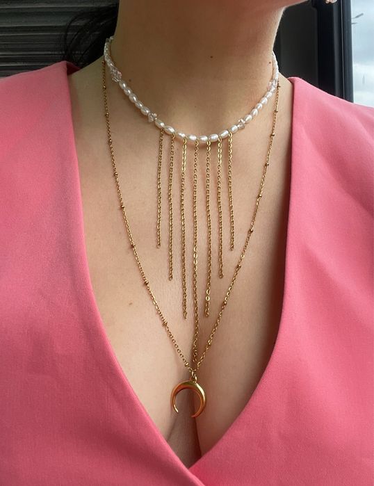 Autorski naszyjnik z pereł handmade