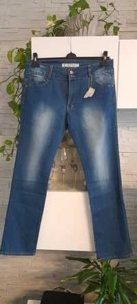 Spodnie jeans duży rozmiar, lycra, 100 cm w pasie