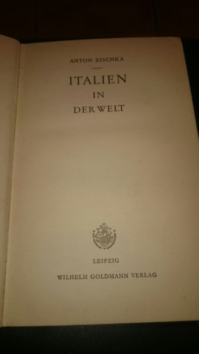 Stara księga ; Italien in der Welt 1937r