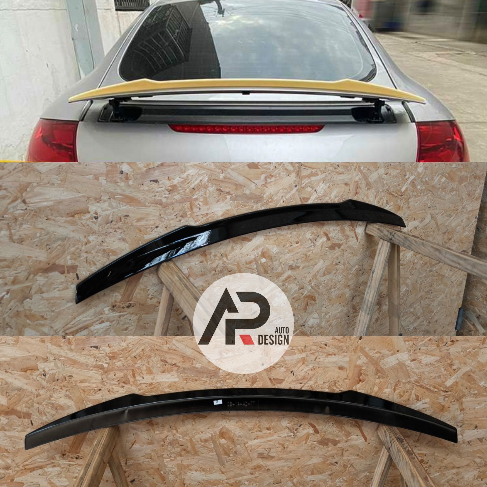 AUDI TT 8J aileron mala preto brilhante