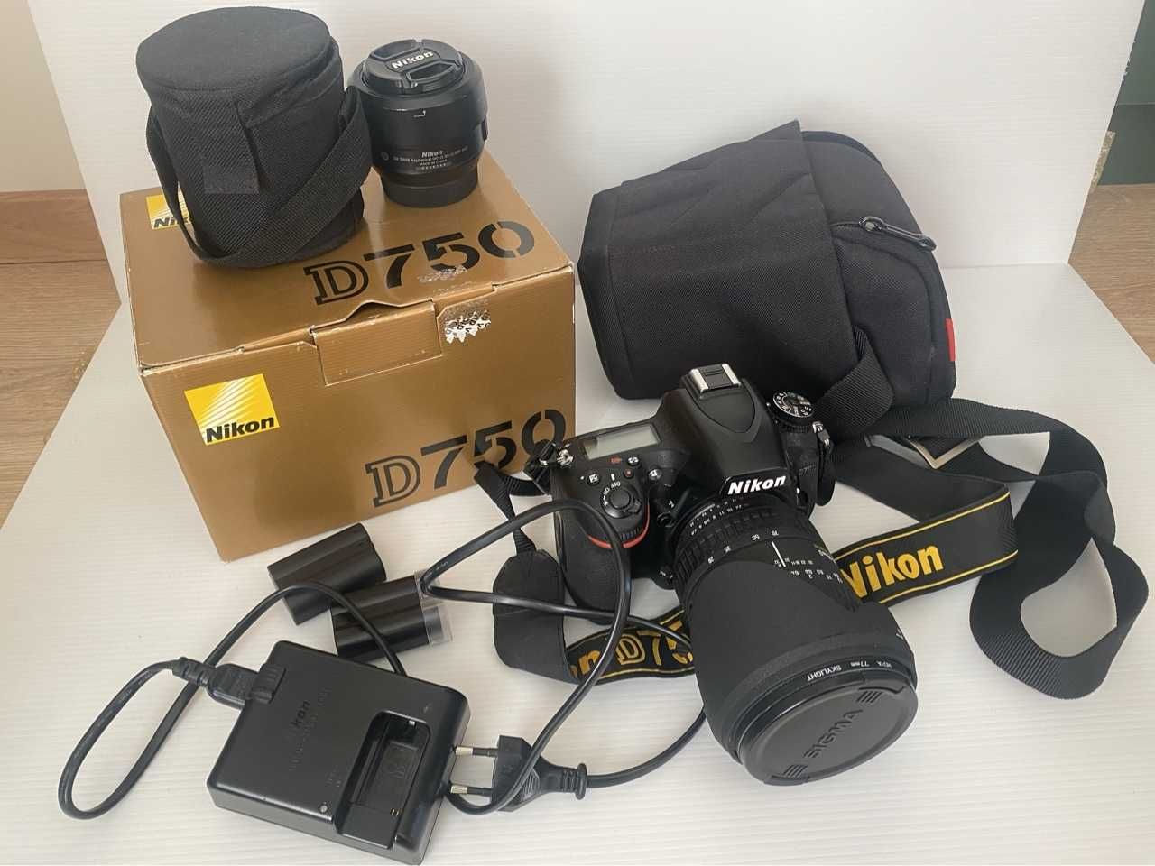 Nikon D750 body + 2 obiektywy Nikkor i Sigma