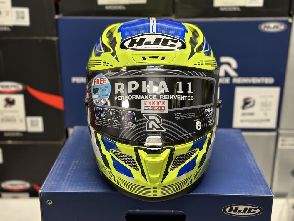 Kask motocyklowy HJC RPHA 11 STOBON rozmiar S x2 Szyba, Pinlock!
