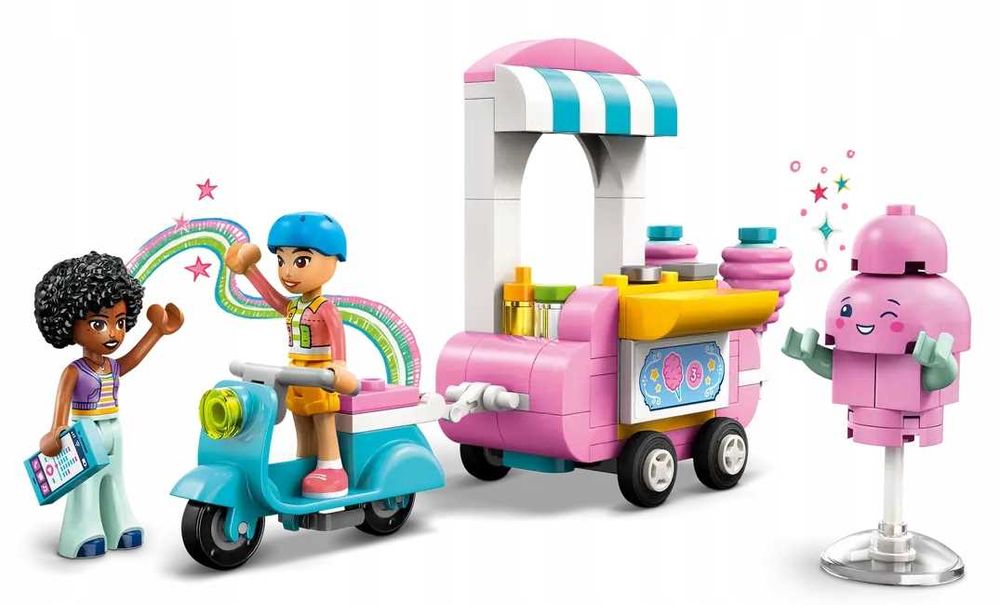 42643 - lego friends - stoisko z watą cukrową i skuter
