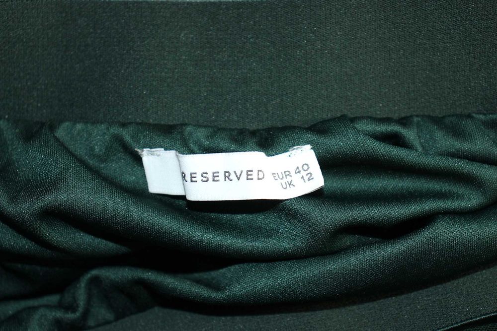 l5 Reserved tiulowa spódnica w gumkę butelkowa zieleń 40 L