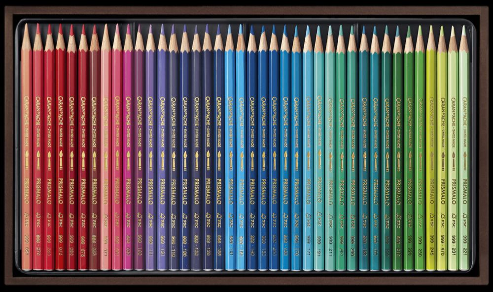 Олівці Caran d'Ache Prismalo 80. Коробка з берези та бука. Швейцарія.