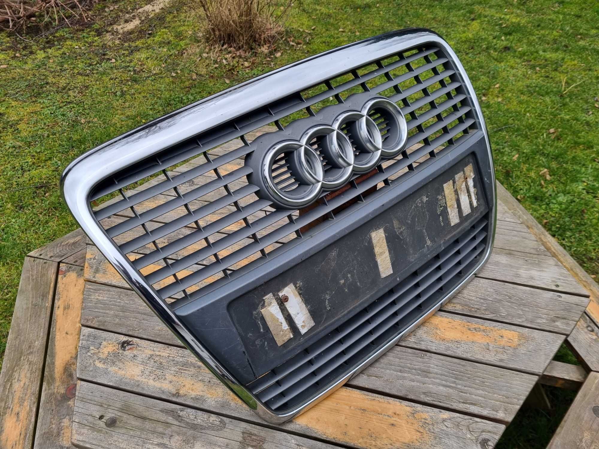 AUDI A6 C6 (04-08)- ATRAPA GRILL zderzaka przód kpl.