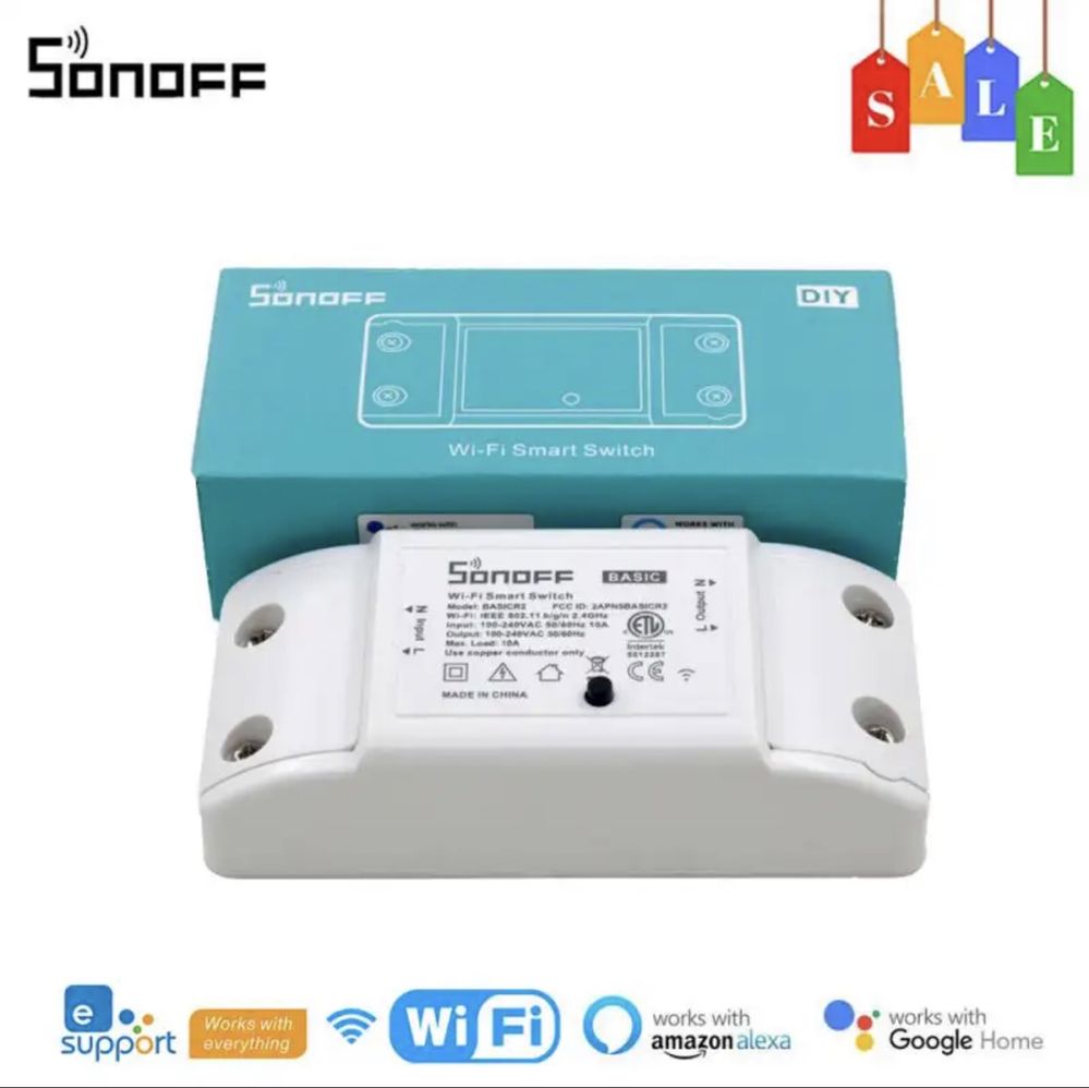 Умный переключатель SONOFF Basic R2 с поддержкой Wi-Fi и таймером