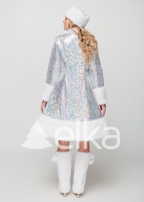 Костюм Снігуроньки Стелла біла, золото, блакитна шуба